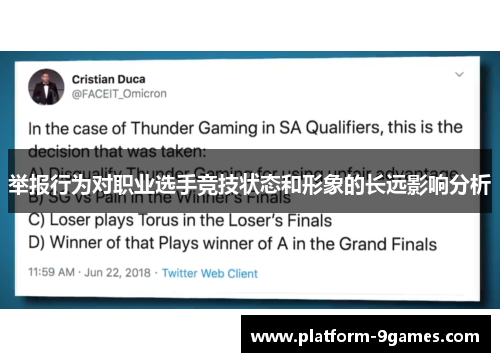 举报行为对职业选手竞技状态和形象的长远影响分析