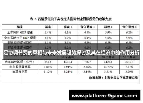 足协调节费的真相与未来发展趋势探讨及其在经济中的作用分析 足协调节费的真相与未来发展趋势探讨及其在经济中的作用分析