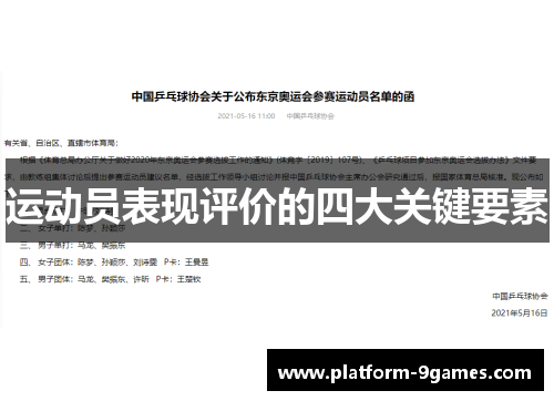 运动员表现评价的四大关键要素 运动员表现评价的四大关键要素